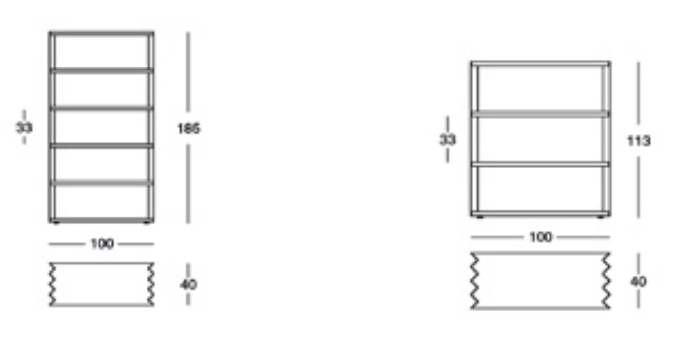 Схема Стеллаж Z24 Books, Zanotta