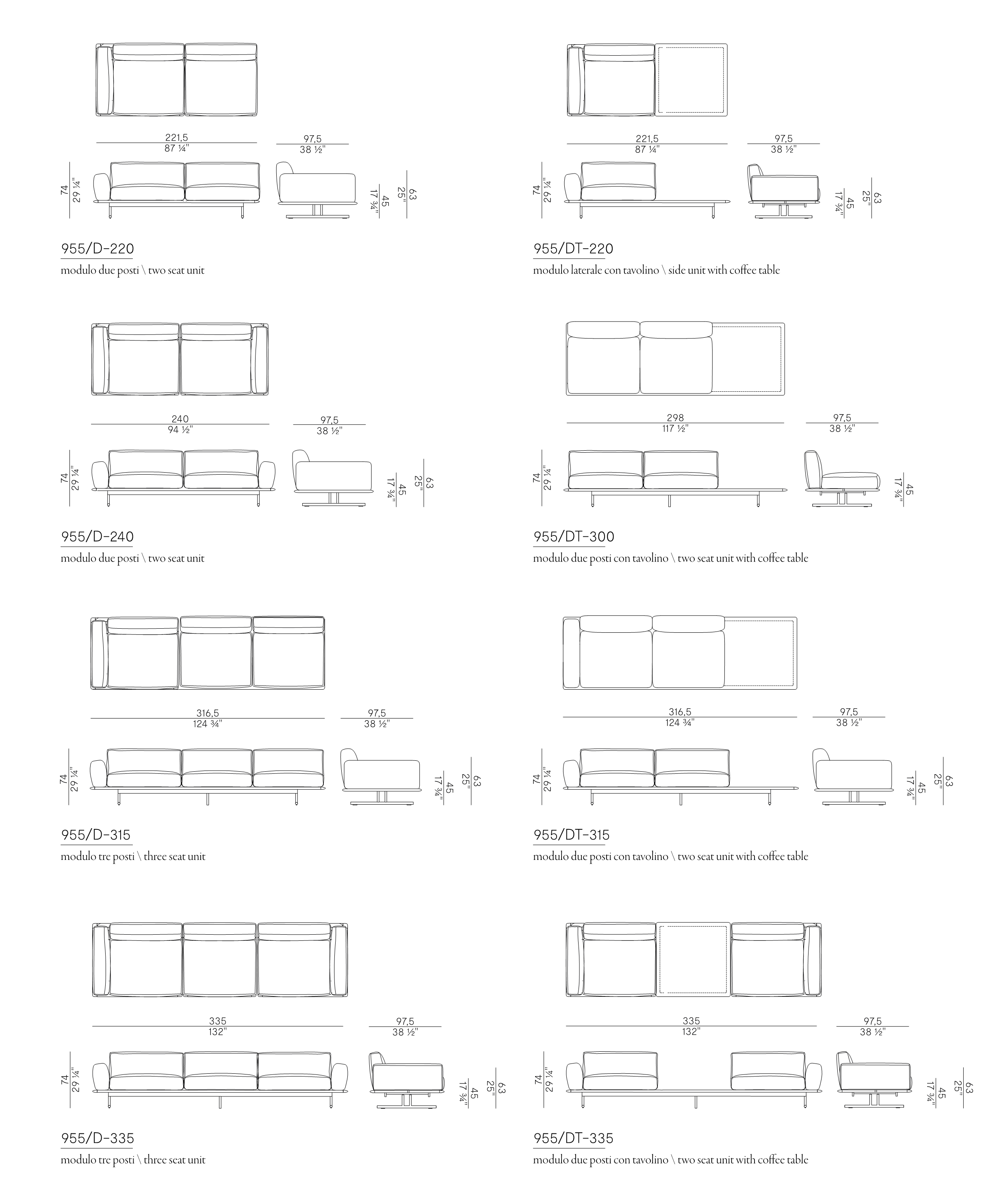 Схема Диван Graphic, Potocco