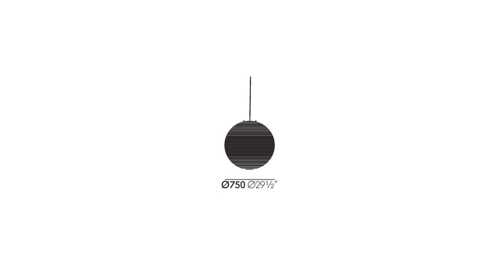 Схема Подвесной светильник Akari 75A, Vitra