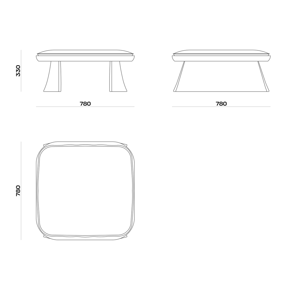 Схема Пуф Sandcastle Pouf, MODÉNATURE