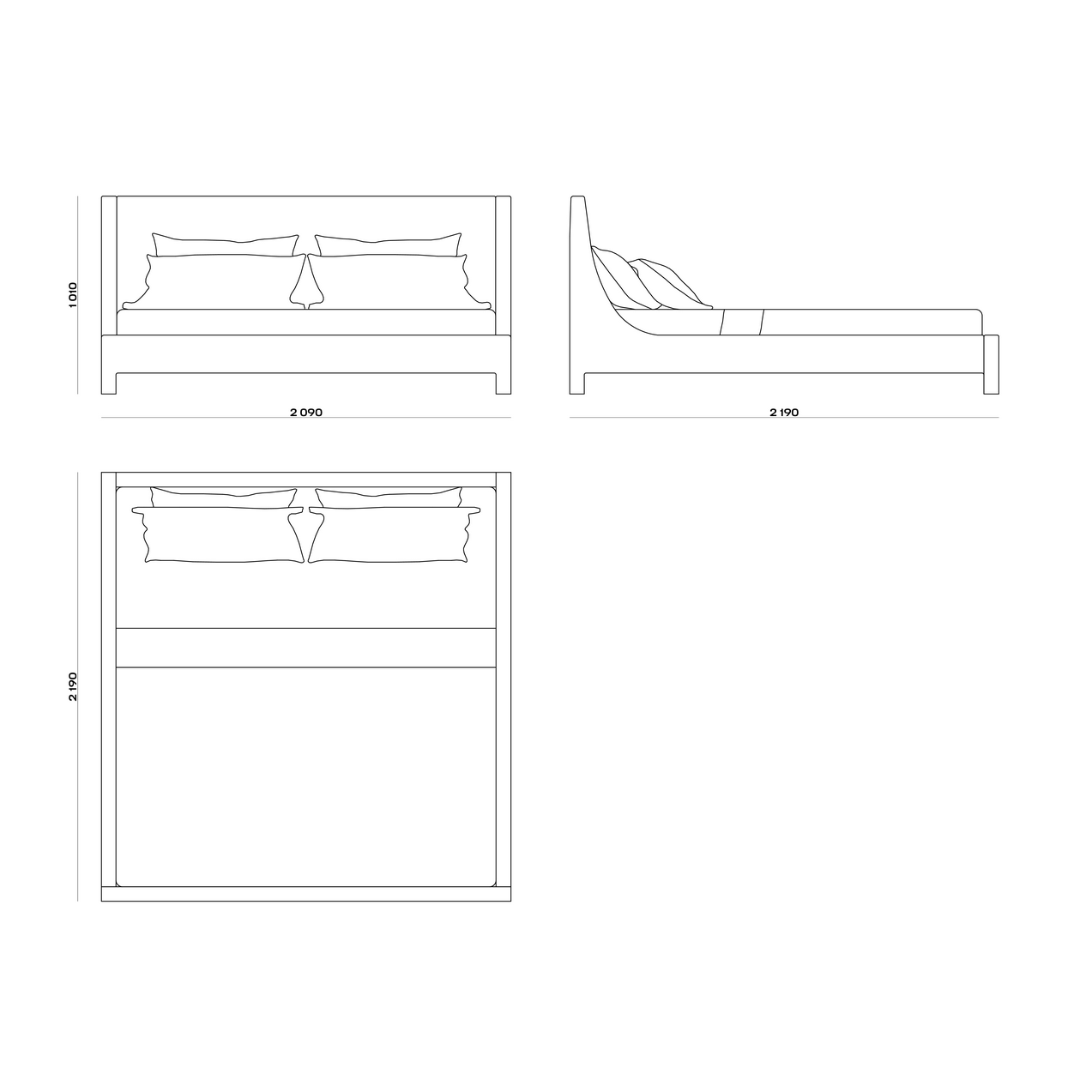 Схема Кровать Palace Bed, MODÉNATURE