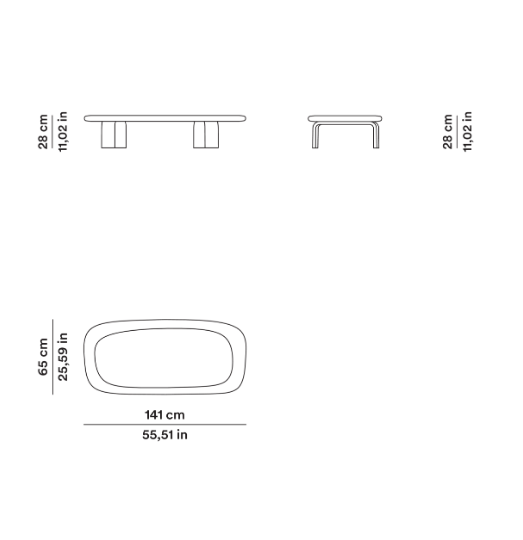 Схема Журнальный столик Orbit, Tacchini