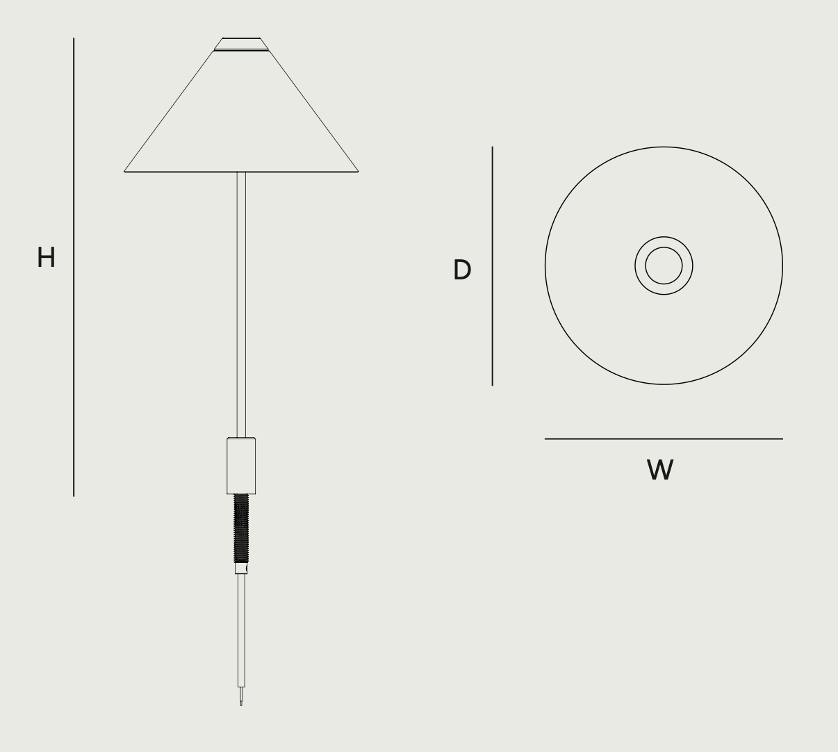 Схема Настольная лампа New Works Brolly In-Table, New Works