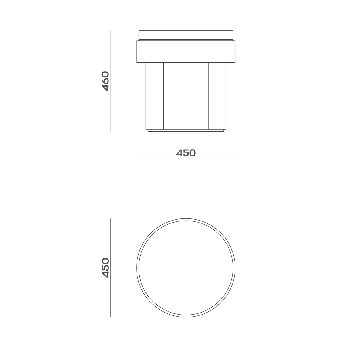 Схема Пуф Oxte Pouf, MODÉNATURE