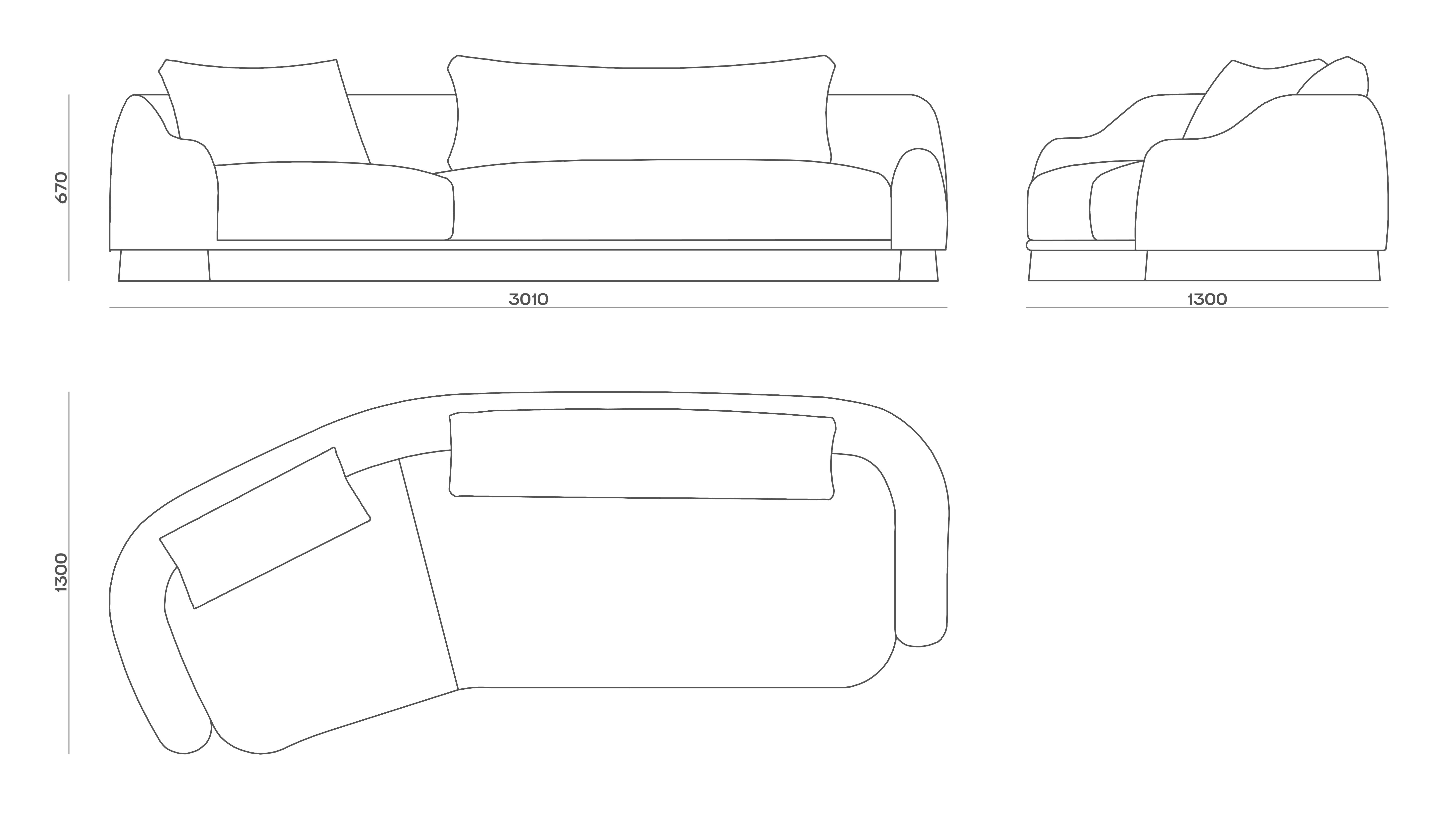 Схема Диван Kendal Sofa, MODÉNATURE