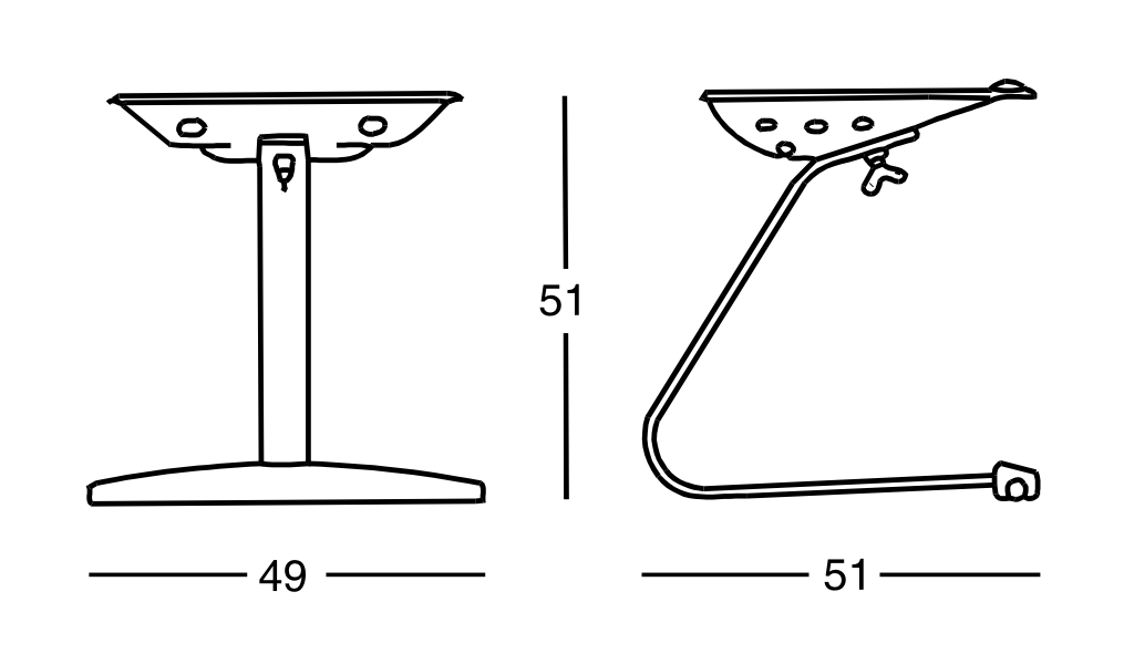 Схема Стул Mezzadro Stool, Zanotta
