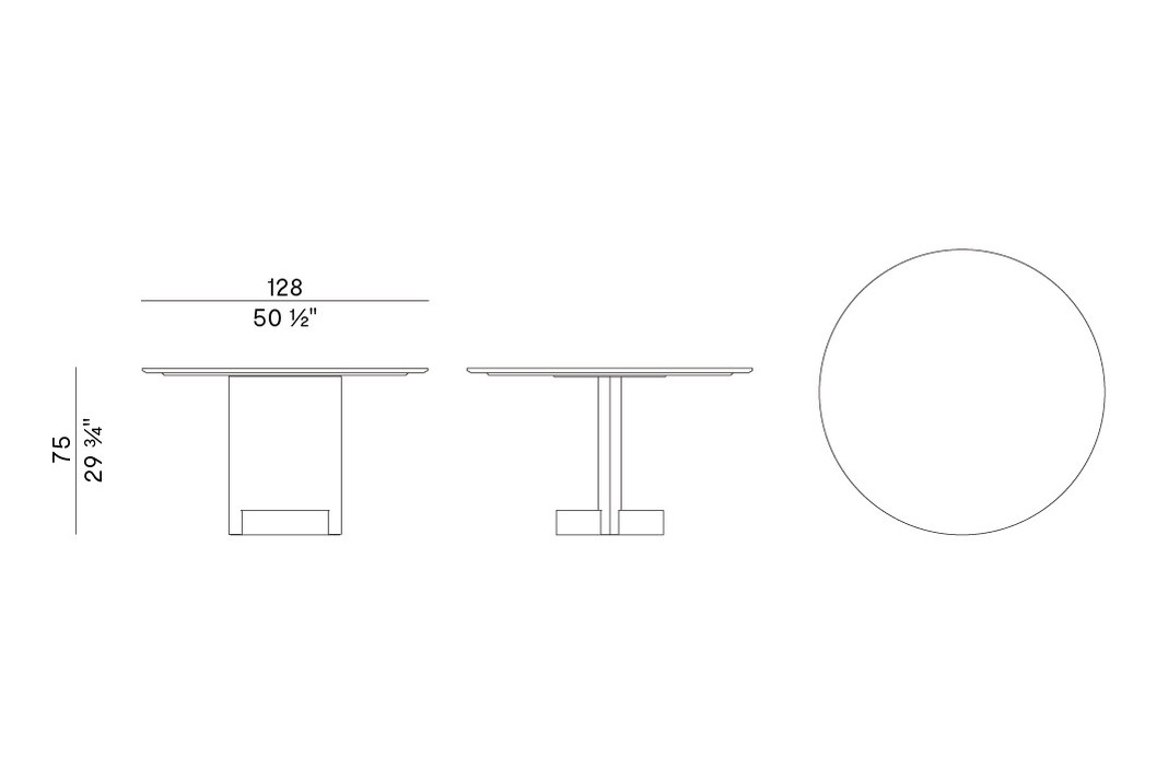 Схема Стол Syn круглый, Potocco