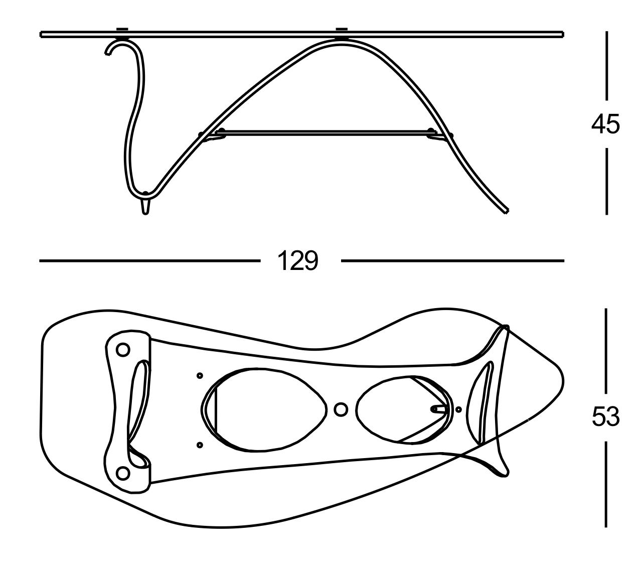 Схема Журнальный столик Arabesco CM, Zanotta