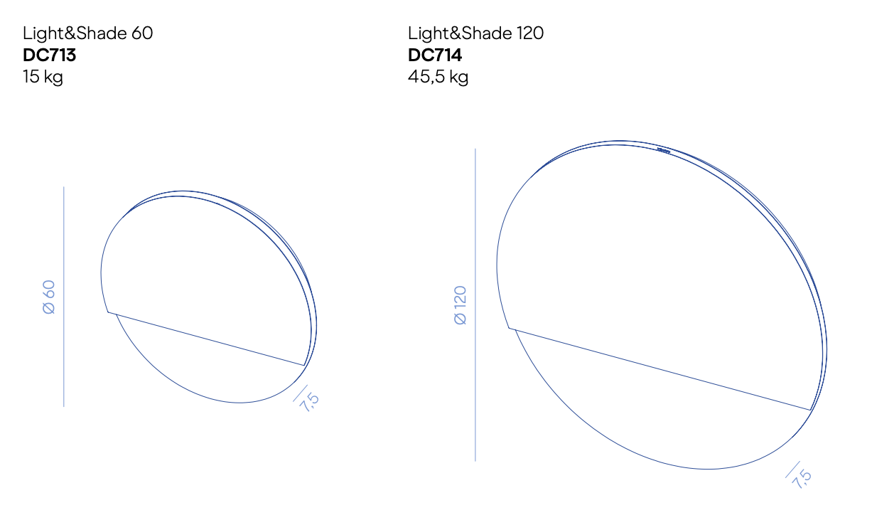 Схема Настенный светильник Light & Shade, De Castelli