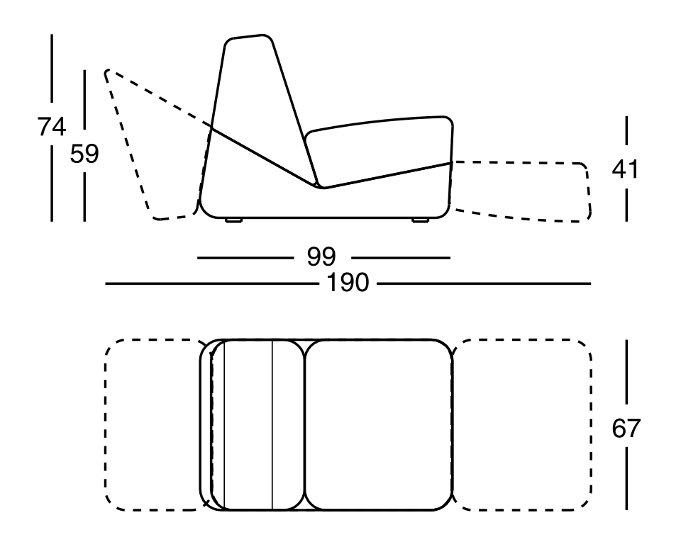 Схема Кресло Galeotta, Zanotta