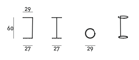 Схема Уличная стойка для зонтов Segno, Living Divani