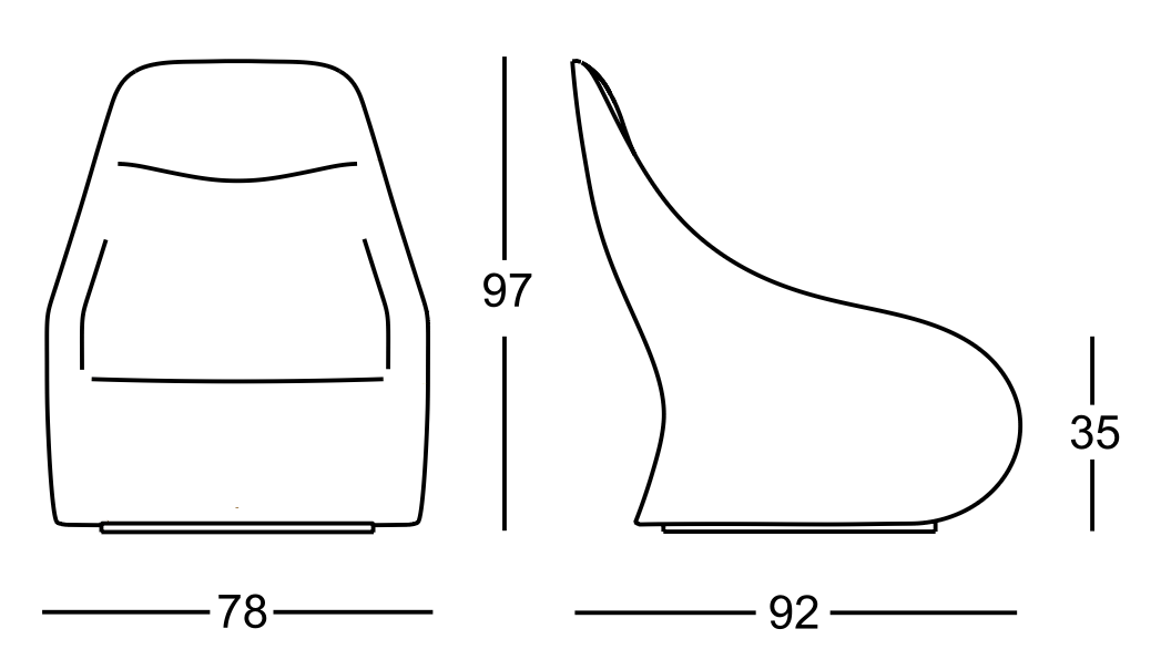 Схема Кресло Derby, Zanotta