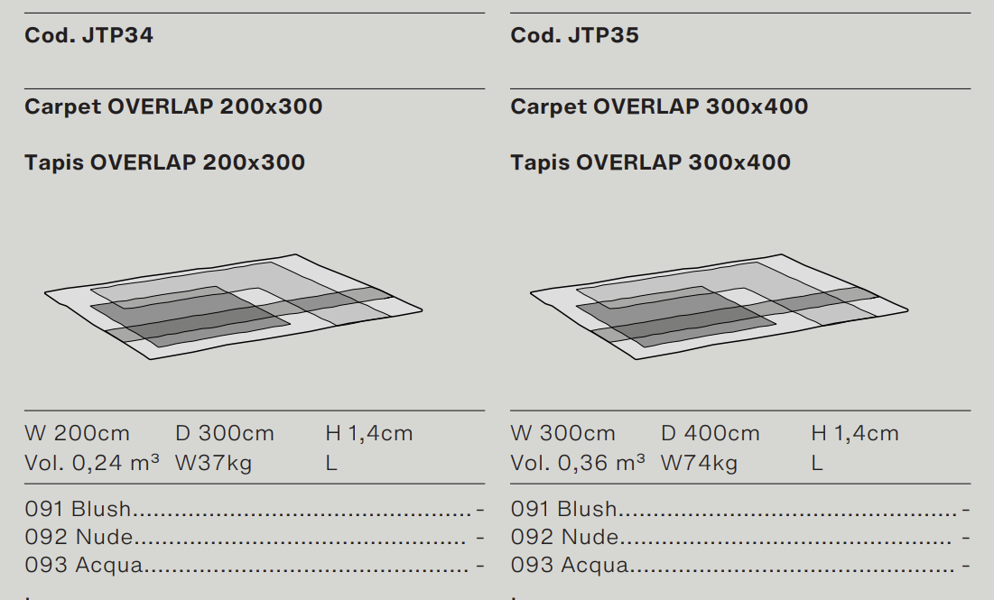 Схема Ковёр Overlap, Ditre Italia
