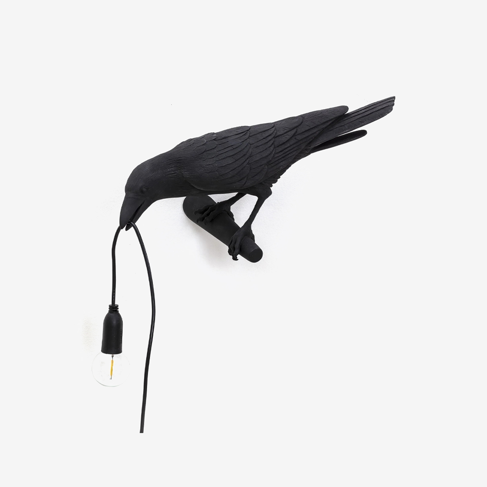 Настенный светильник Bird Looking Left Black 