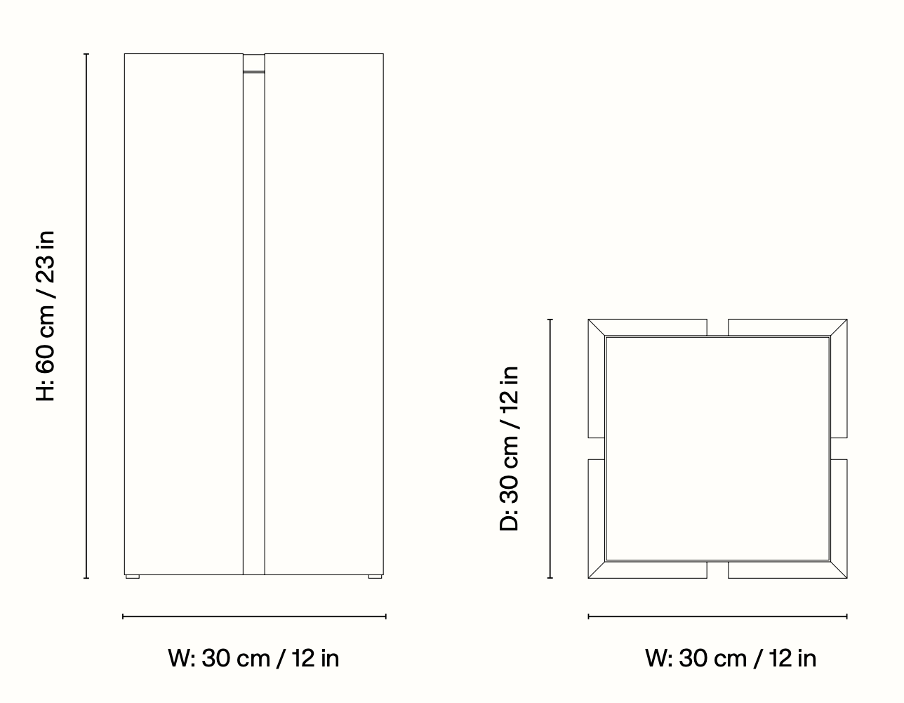 Схема Тумба Parcel Pedestal, Ferm Living