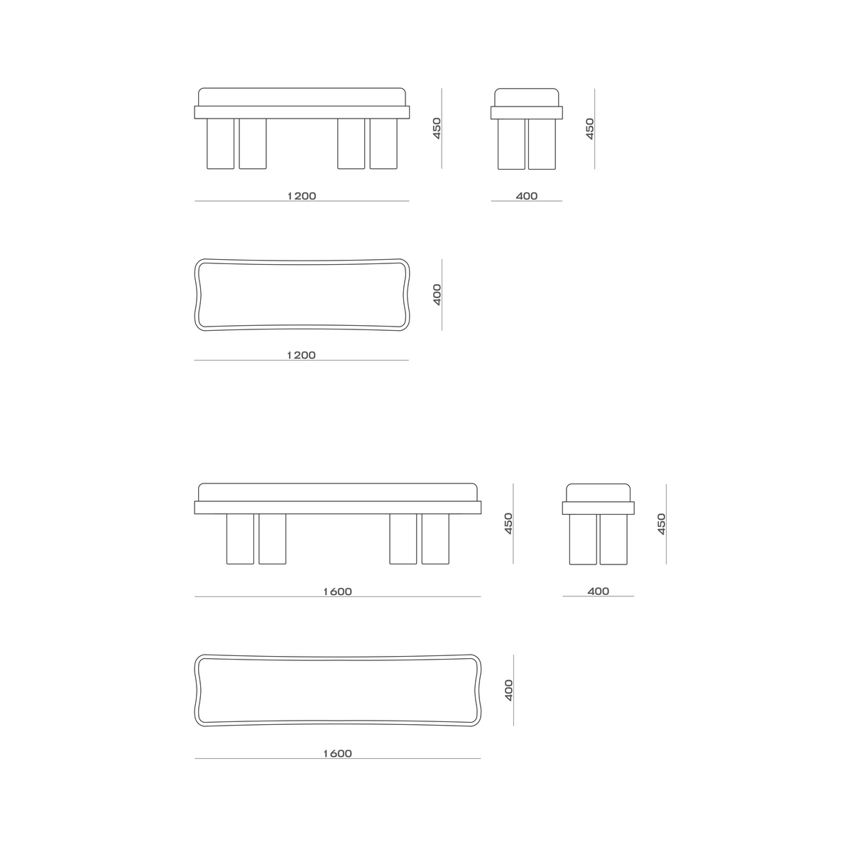 Схема Банкетка Saskia, MODÉNATURE