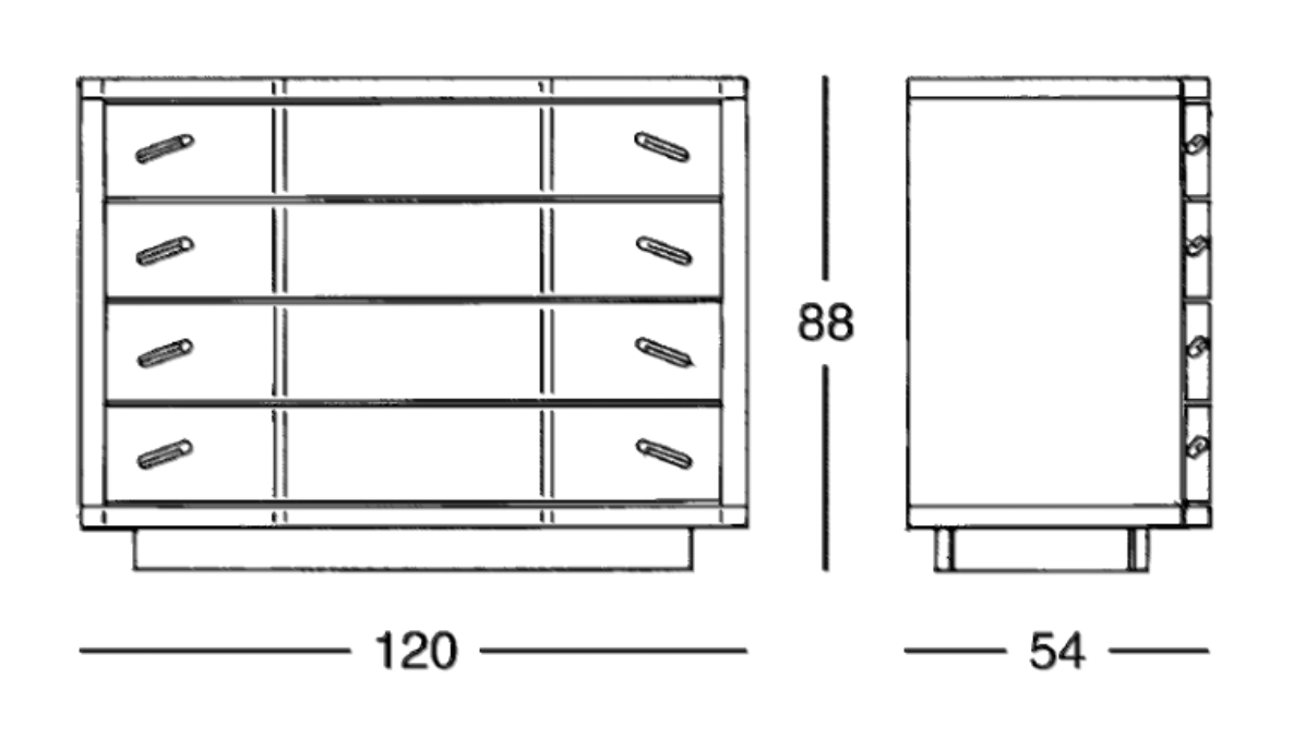 Схема Комод Cetonia, Zanotta