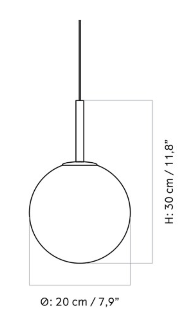 Схема Подвесной светильник TR Bulb Pendant, Audo Copenhagen (ex. Menu)