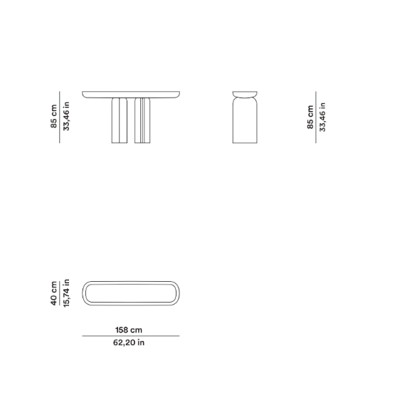 Схема Консоль Bread Console, Tacchini