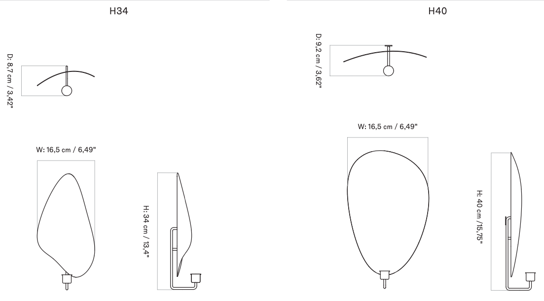 Схема Настенный подсвечник Flambeau candle Holder, Wall, Audo Copenhagen (ex. Menu)