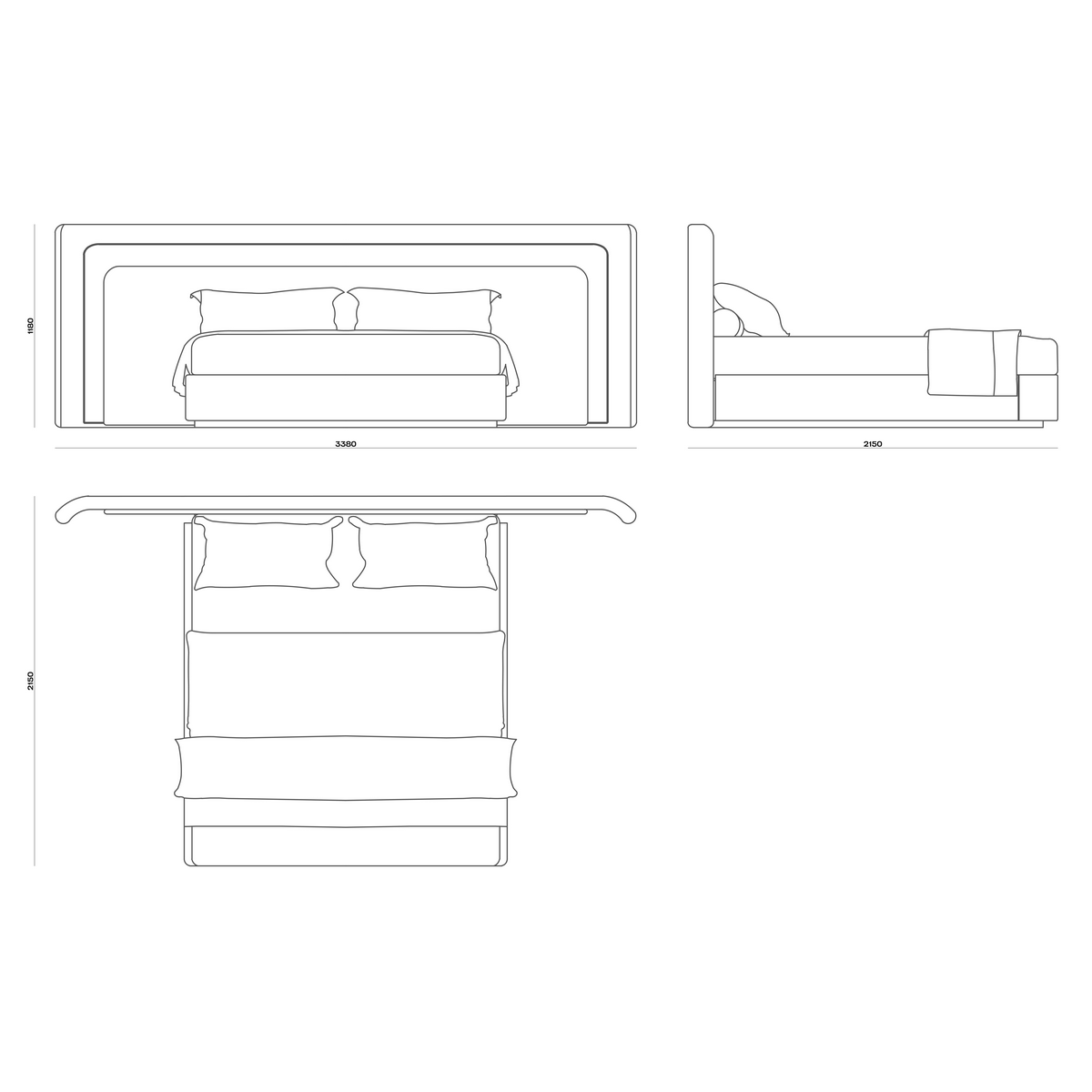 Схема Кровать Nima Bed, MODÉNATURE