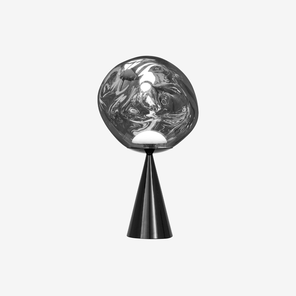 Настольная лампа Melt Cone Fat silver 