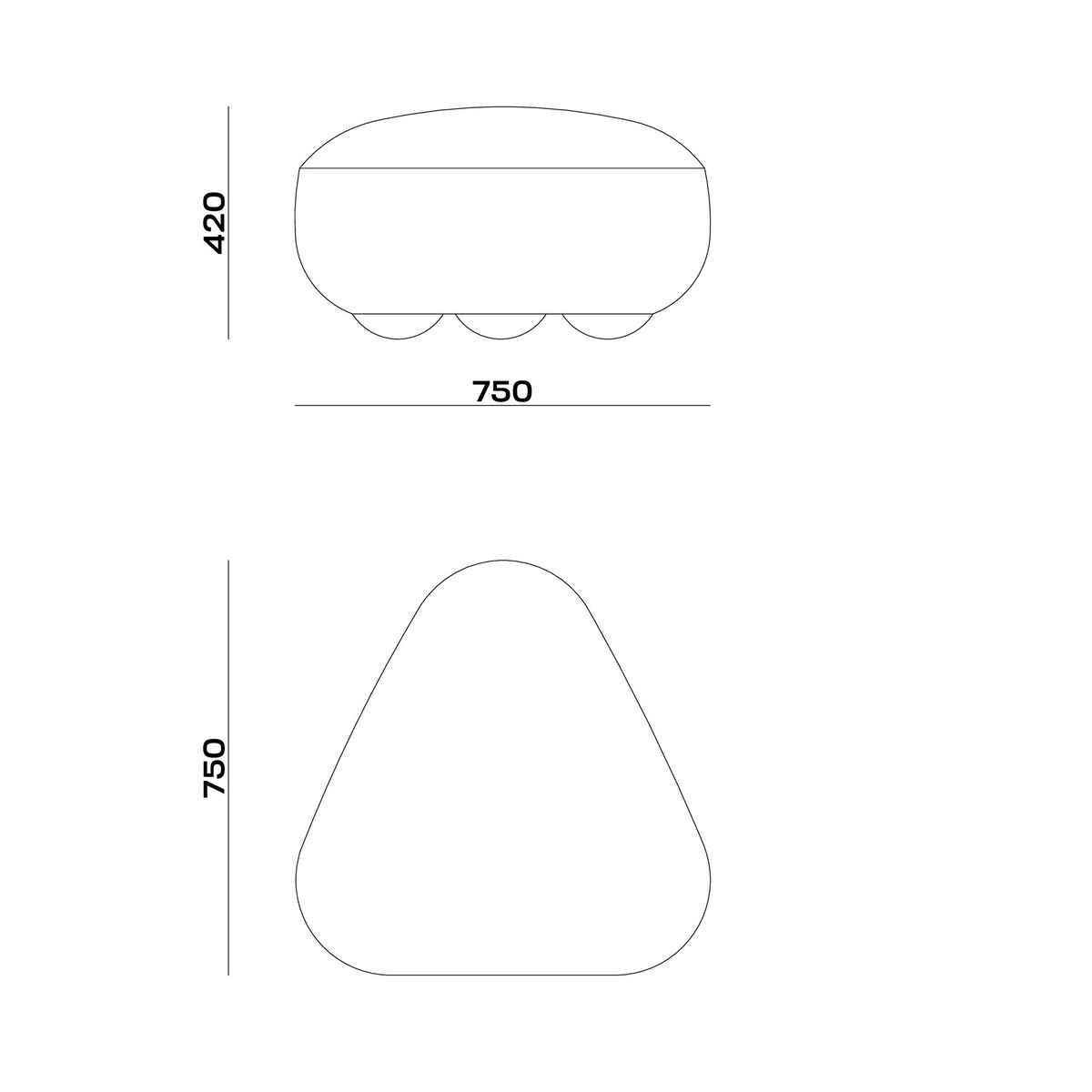 Схема Пуф Sirokko Pouf, MODÉNATURE