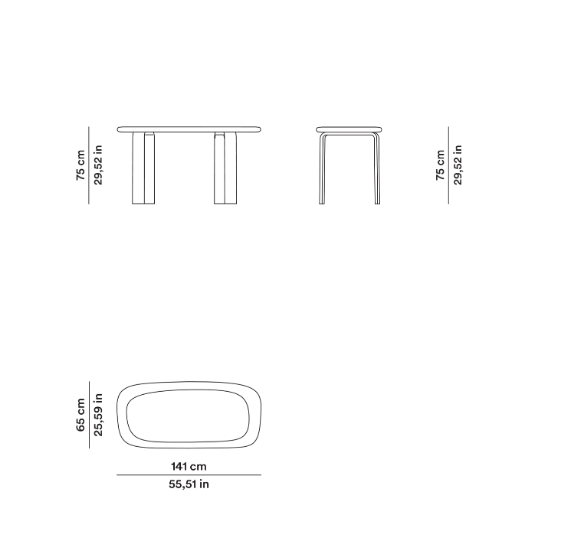 Схема Рабочий стол Orbit Desk, Tacchini