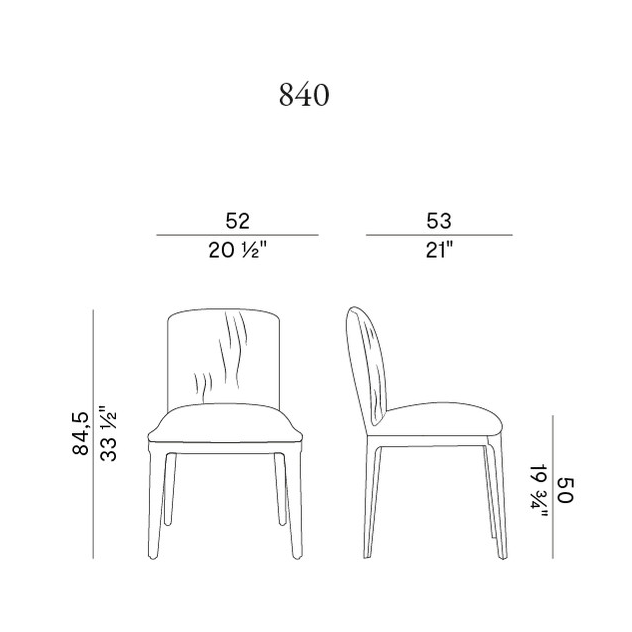 Схема Стул Blossom без подлокотников, Potocco
