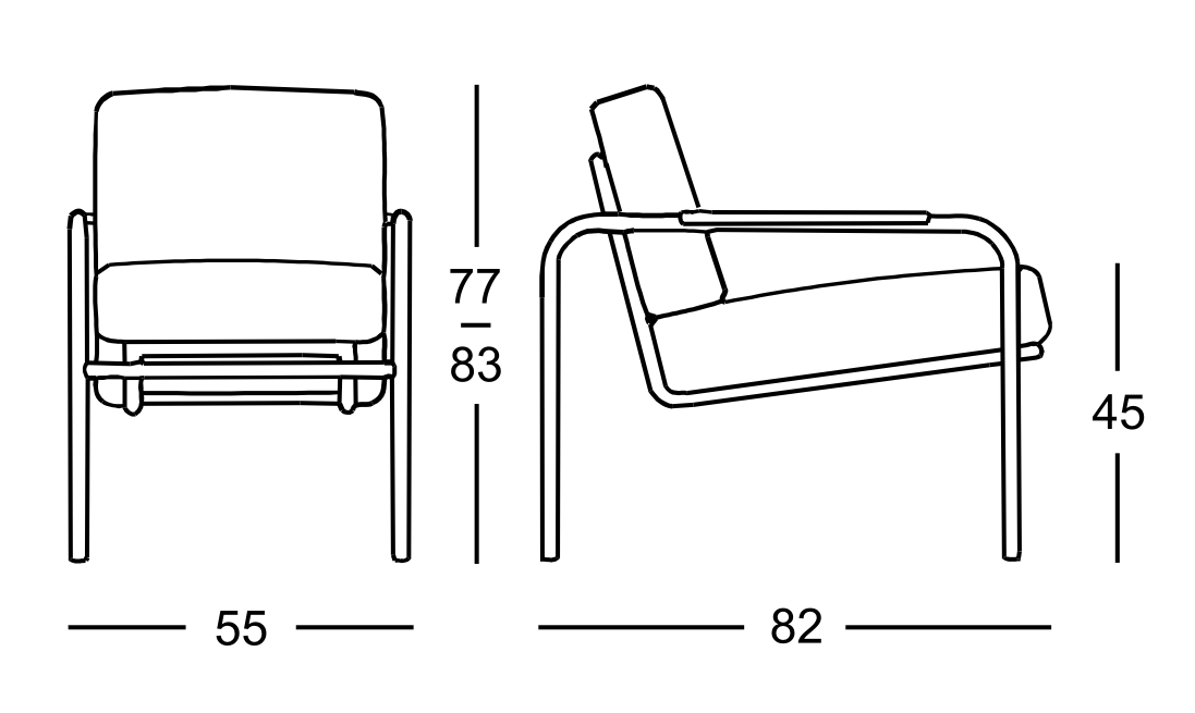 Схема Кресло Susanna, Zanotta