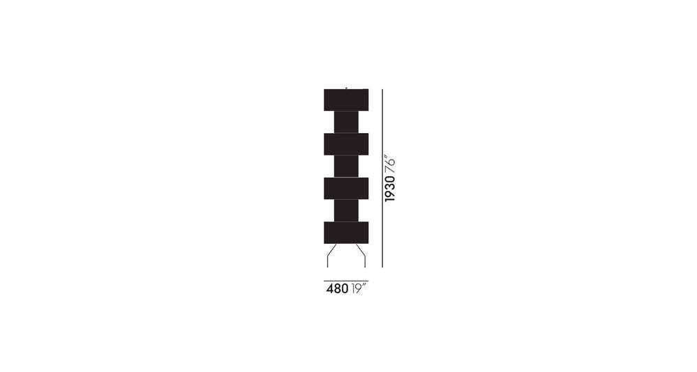 Схема Напольный светильник Akari UF4-L10, Vitra