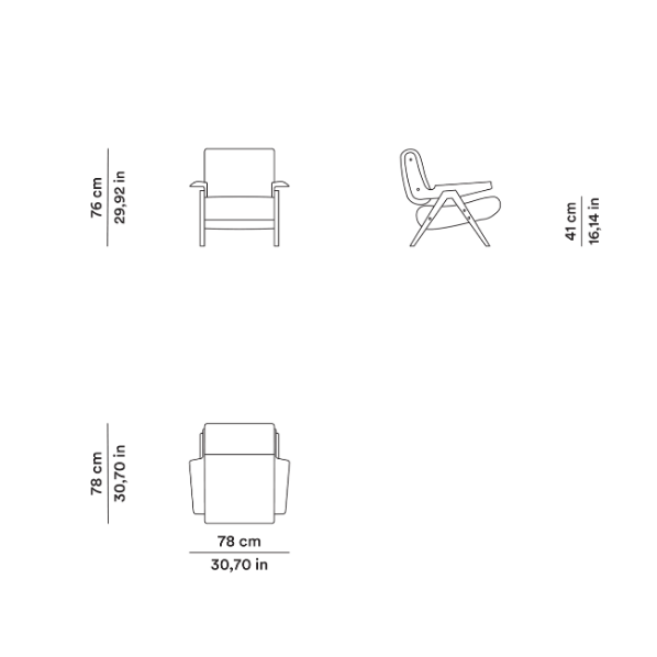 Схема Кресло Lina, Tacchini