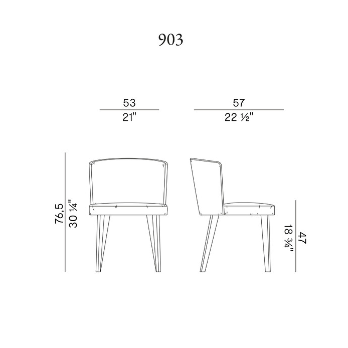 Схема Стул Lèna без подлокотников, Potocco