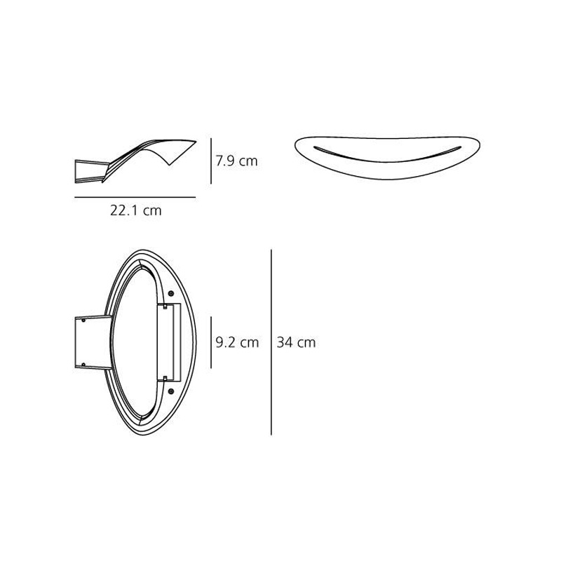 Схема Настенный светильник Mesmeri 0916040A, Artemide