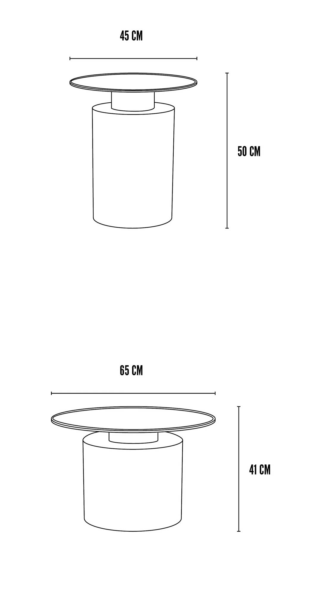 Схема Журнальный столик Pillar Table Low, 101 Copenhagen