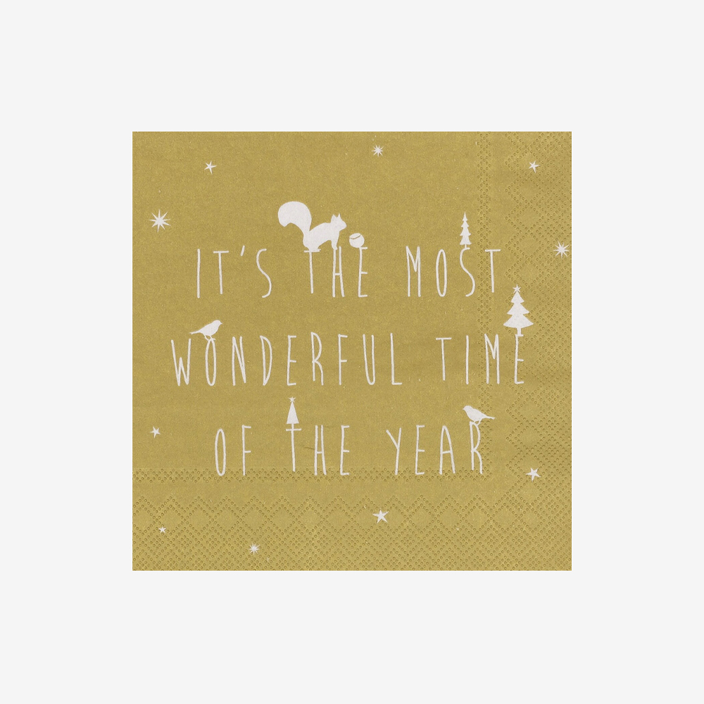 Набор бумажных салфеток It’s the most wonderful time of the year 