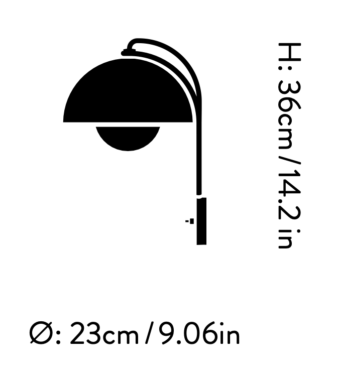 Схема Настенный светильник Flowerpot VP8, And Tradition (&Tradition)