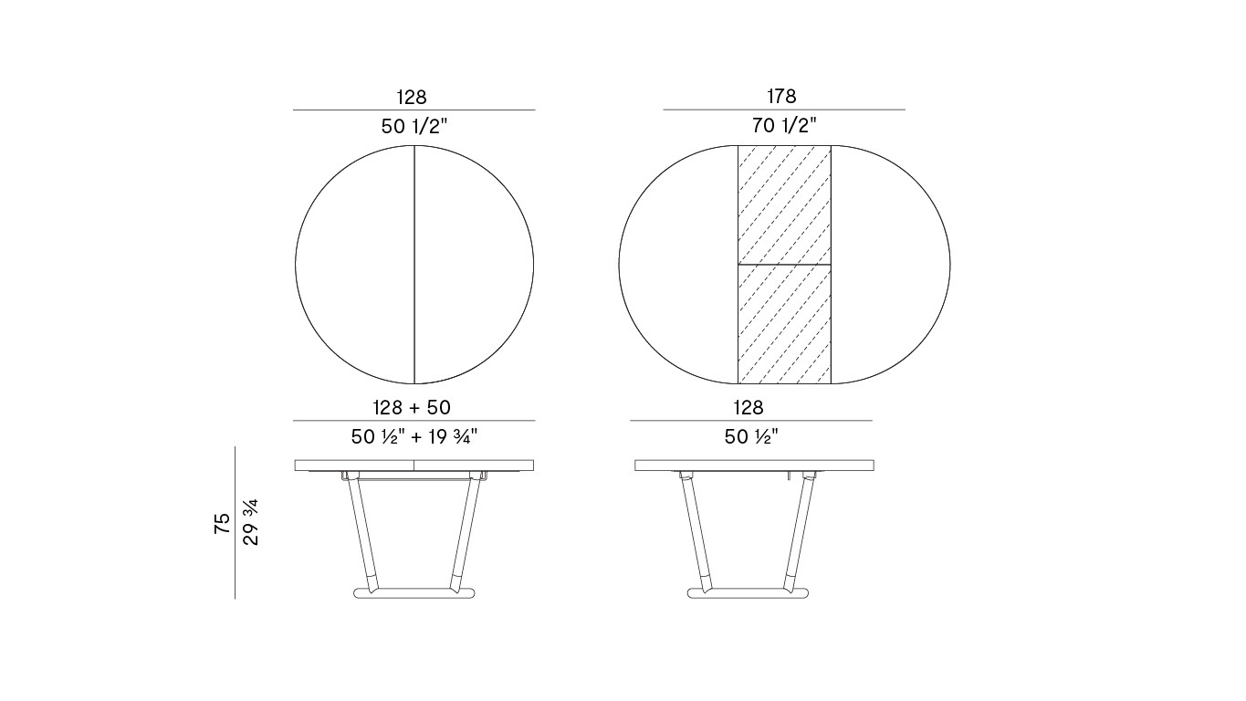 Схема Стол Pipe, Potocco