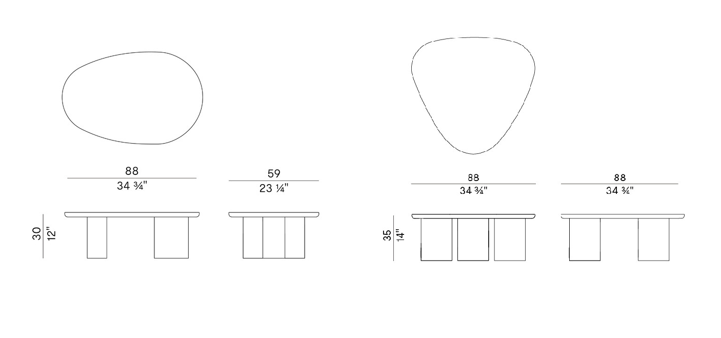 Схема Журнальный столик Jade, Potocco