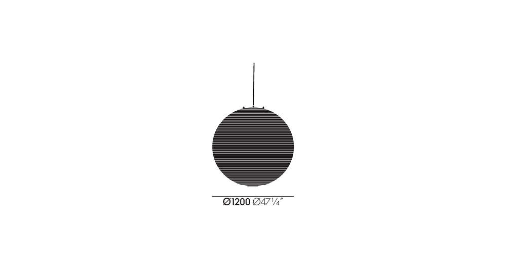 Схема Подвесной светильник Akari 120A, Vitra