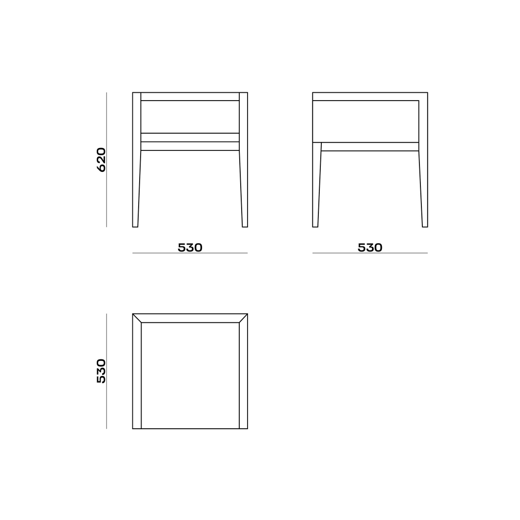 Схема Стул Hug Bridge Chair, MODÉNATURE