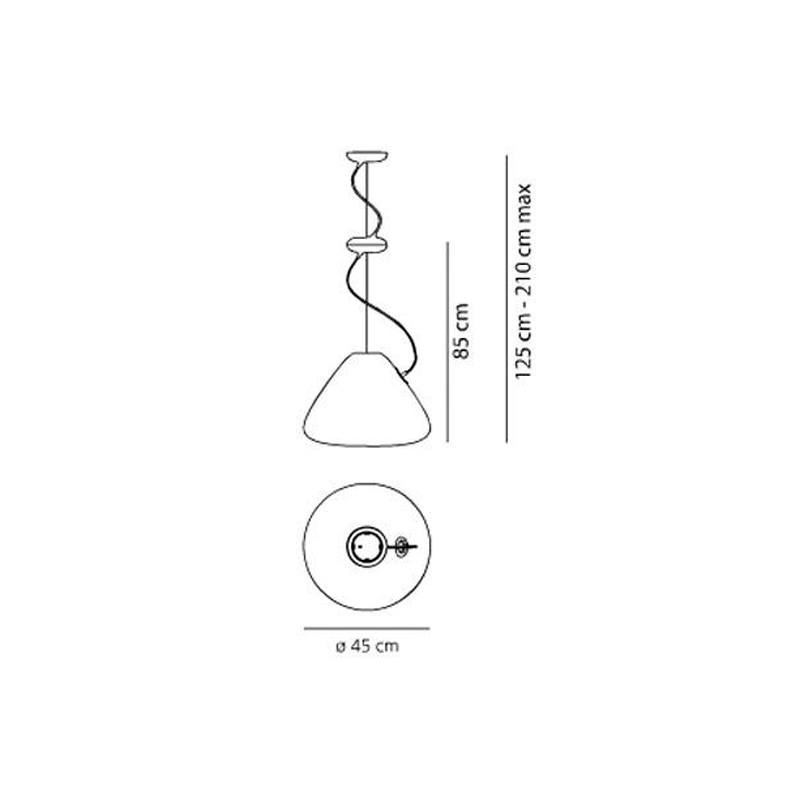 Схема Подвесной светильник Capsule Fluo 1603010A, Artemide