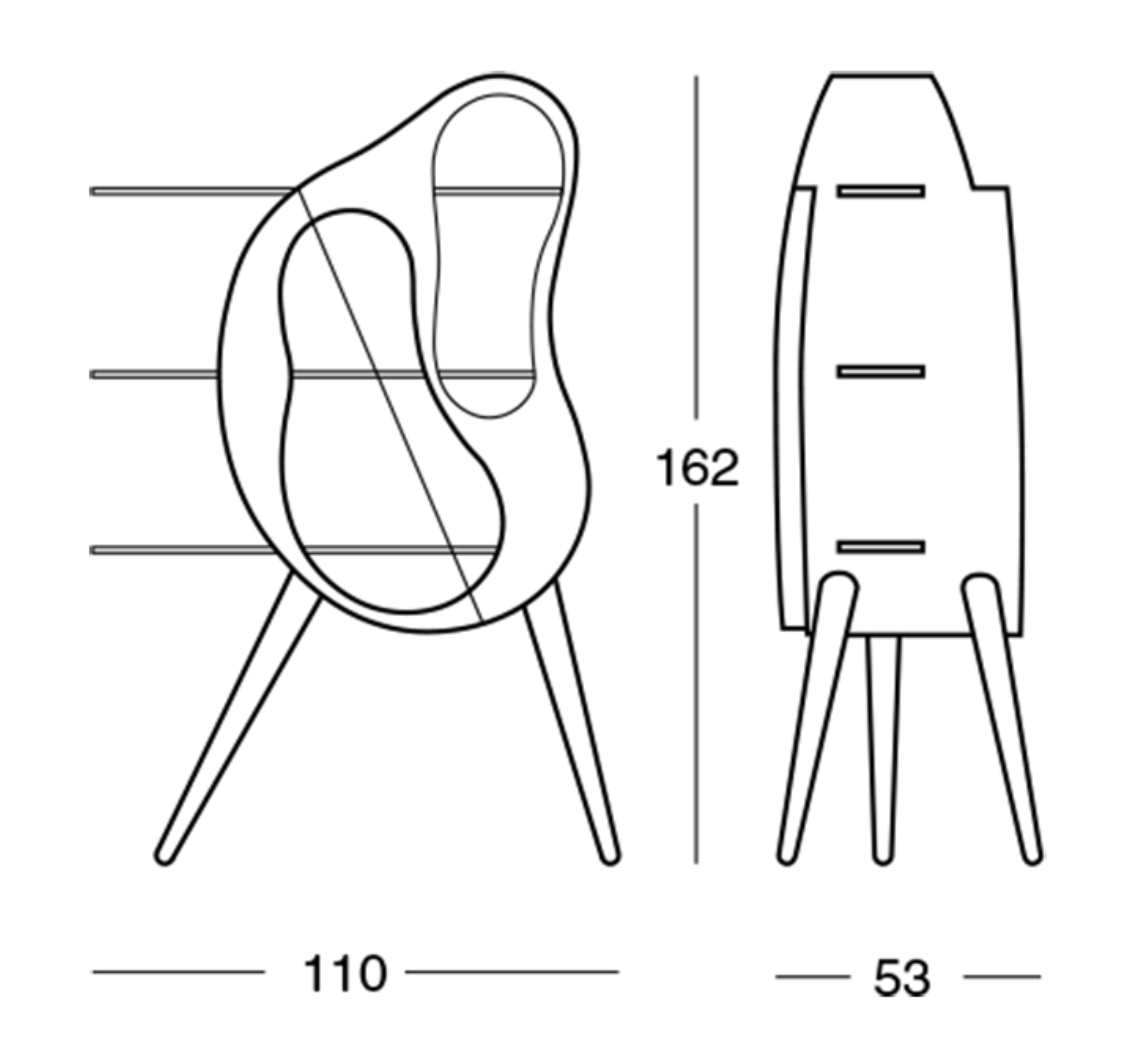 Схема Барный шкаф Mikiolone, Zanotta