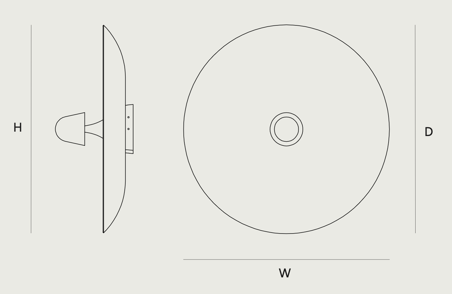 Схема Настенный / потолочный светильник New Works Kantarell Wall & Ceiling Lamp, New Works