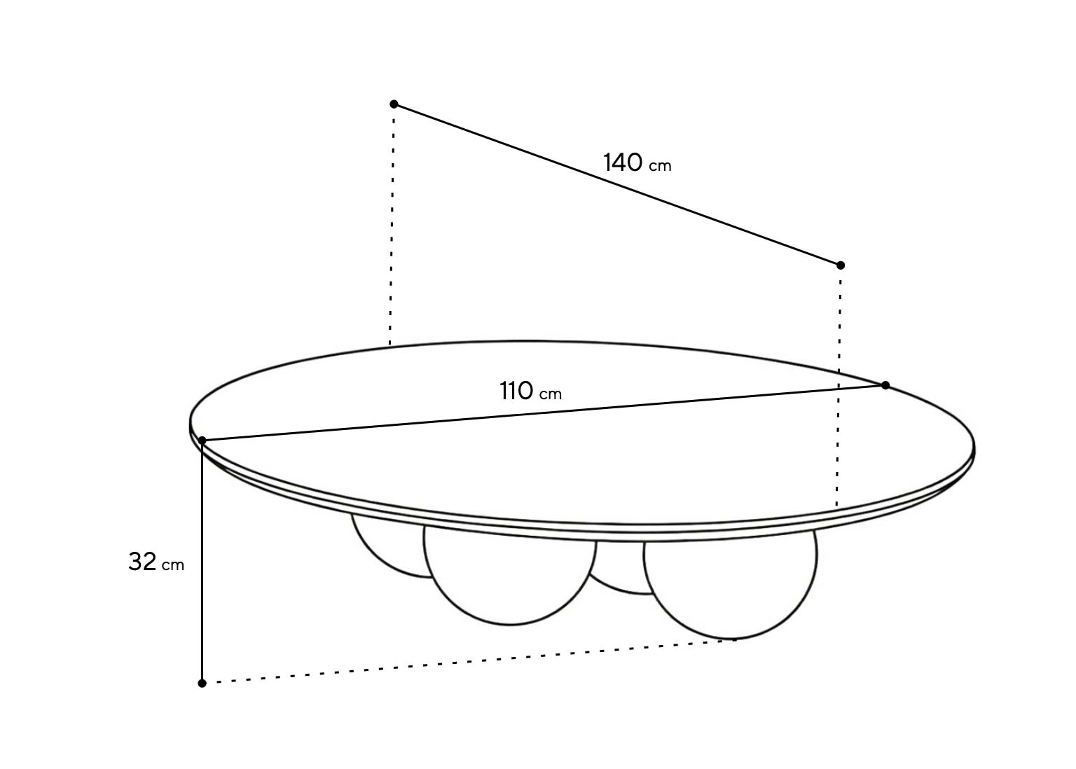 Схема Журнальный стол Coffee Table Lake, ART MNFST