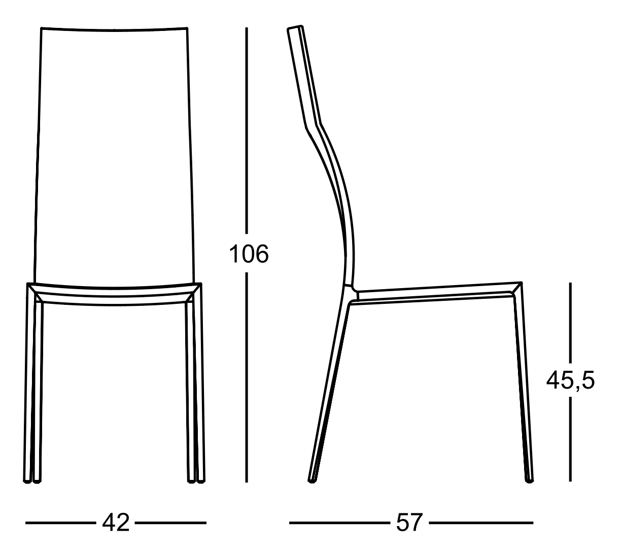 Схема Стул Lialta, Zanotta