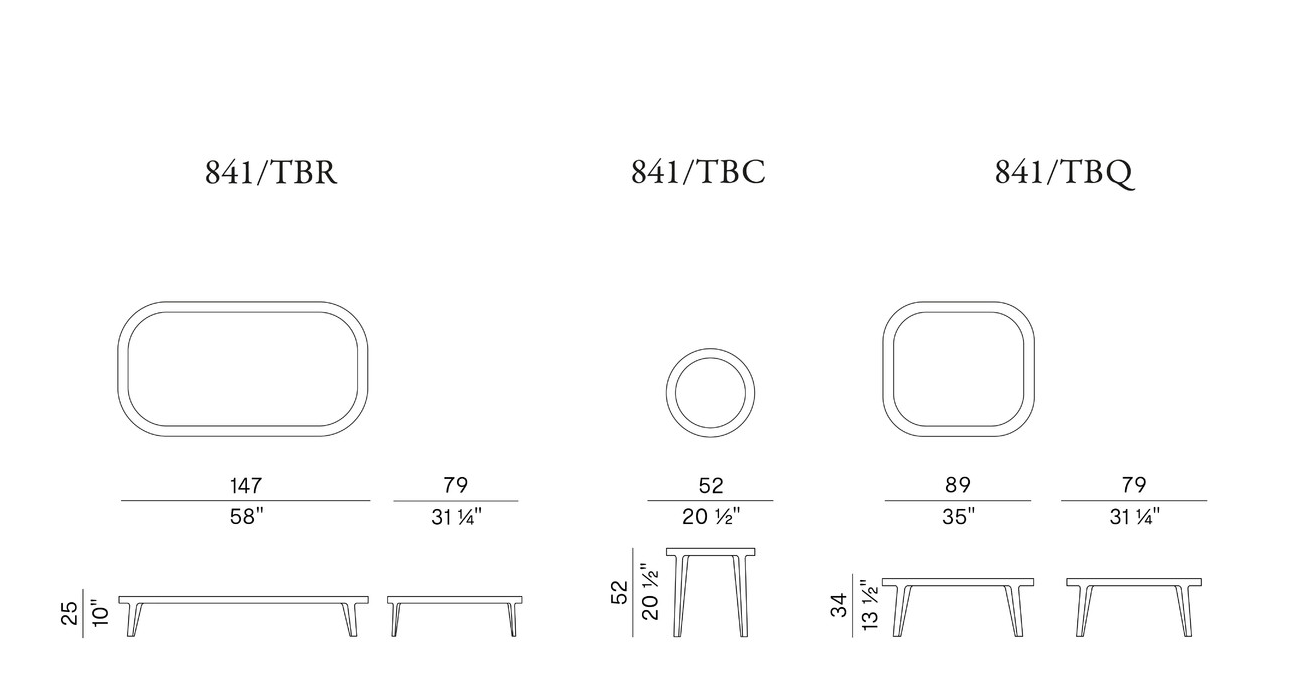 Схема Журнальный столик Spring, Potocco