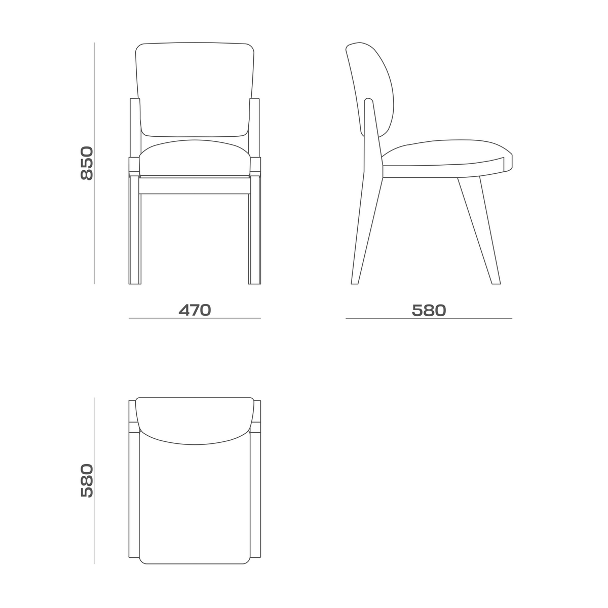 Схема Стул Ménilmontant Chair, MODÉNATURE