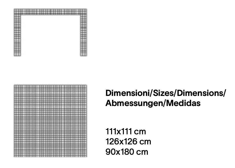 Схема Обеденный стол Quaderna 2600, Zanotta