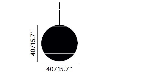 Схема Подвесной светильник Mirror Ball 40 Gold, Tom Dixon